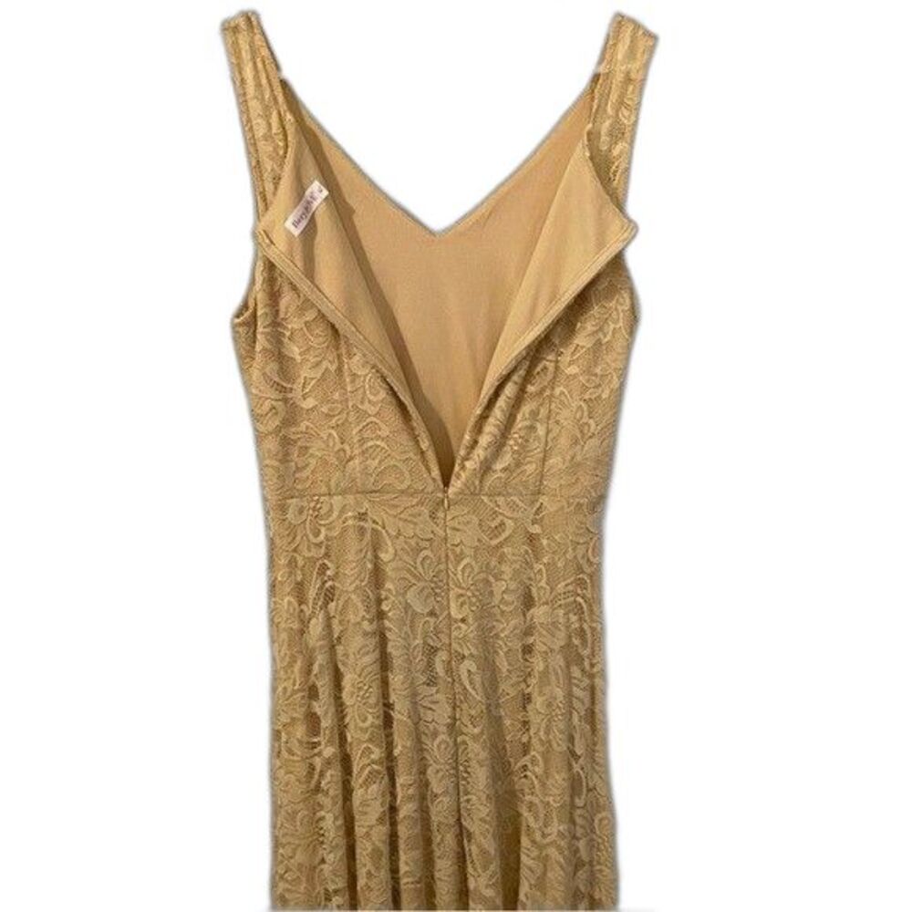 Berry Love High Low Formal Dress XL Chiffon Champagne (Formal or Wedding) - Picture 12 of 13